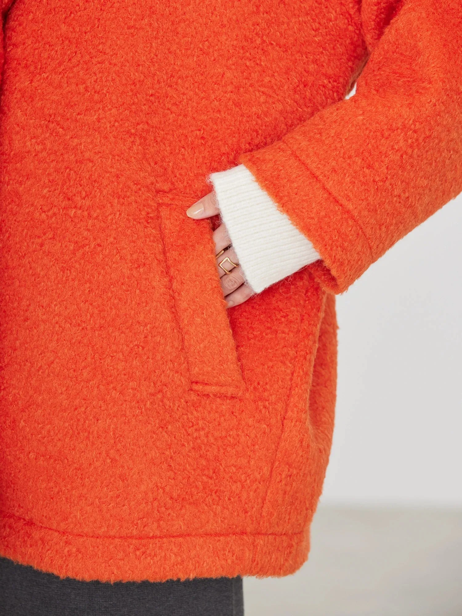 Araya Shaggy Cocoon Midi Coat