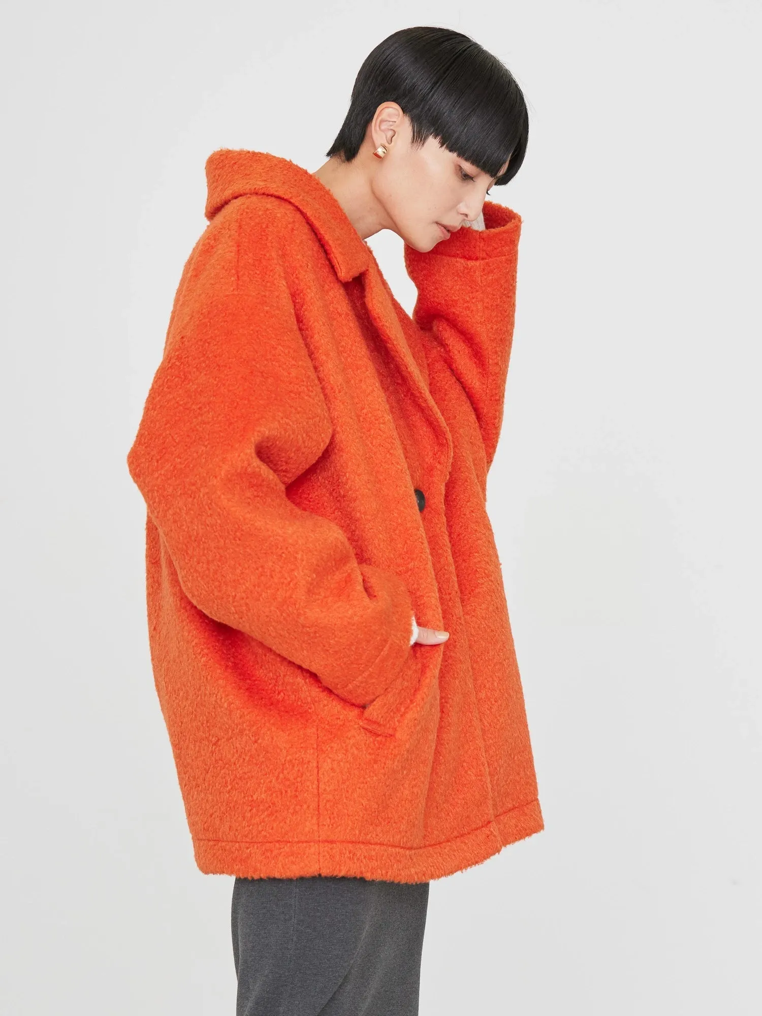Araya Shaggy Cocoon Midi Coat
