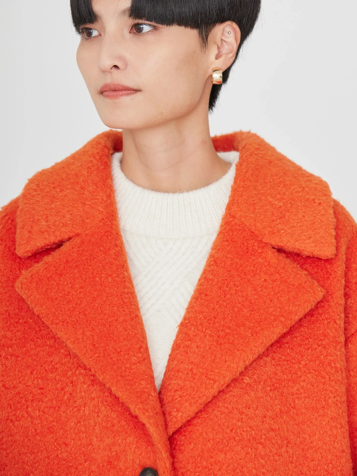 Araya Shaggy Cocoon Midi Coat