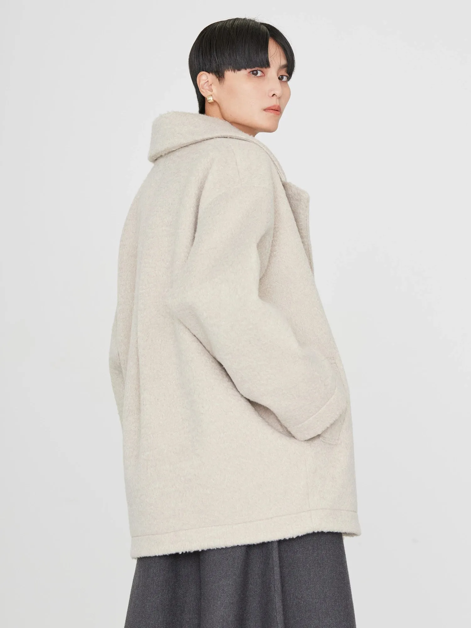 Araya Shaggy Cocoon Midi Coat