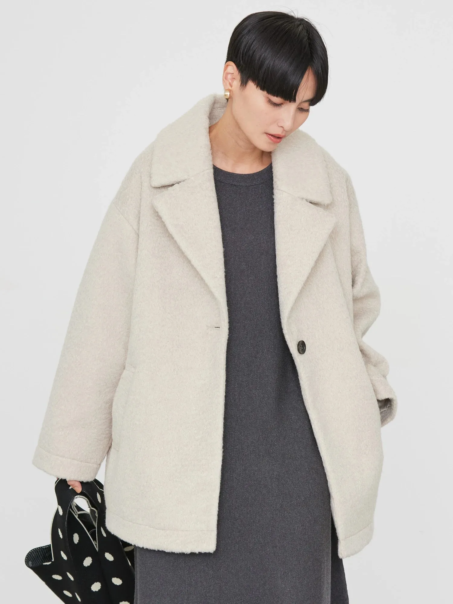 Araya Shaggy Cocoon Midi Coat