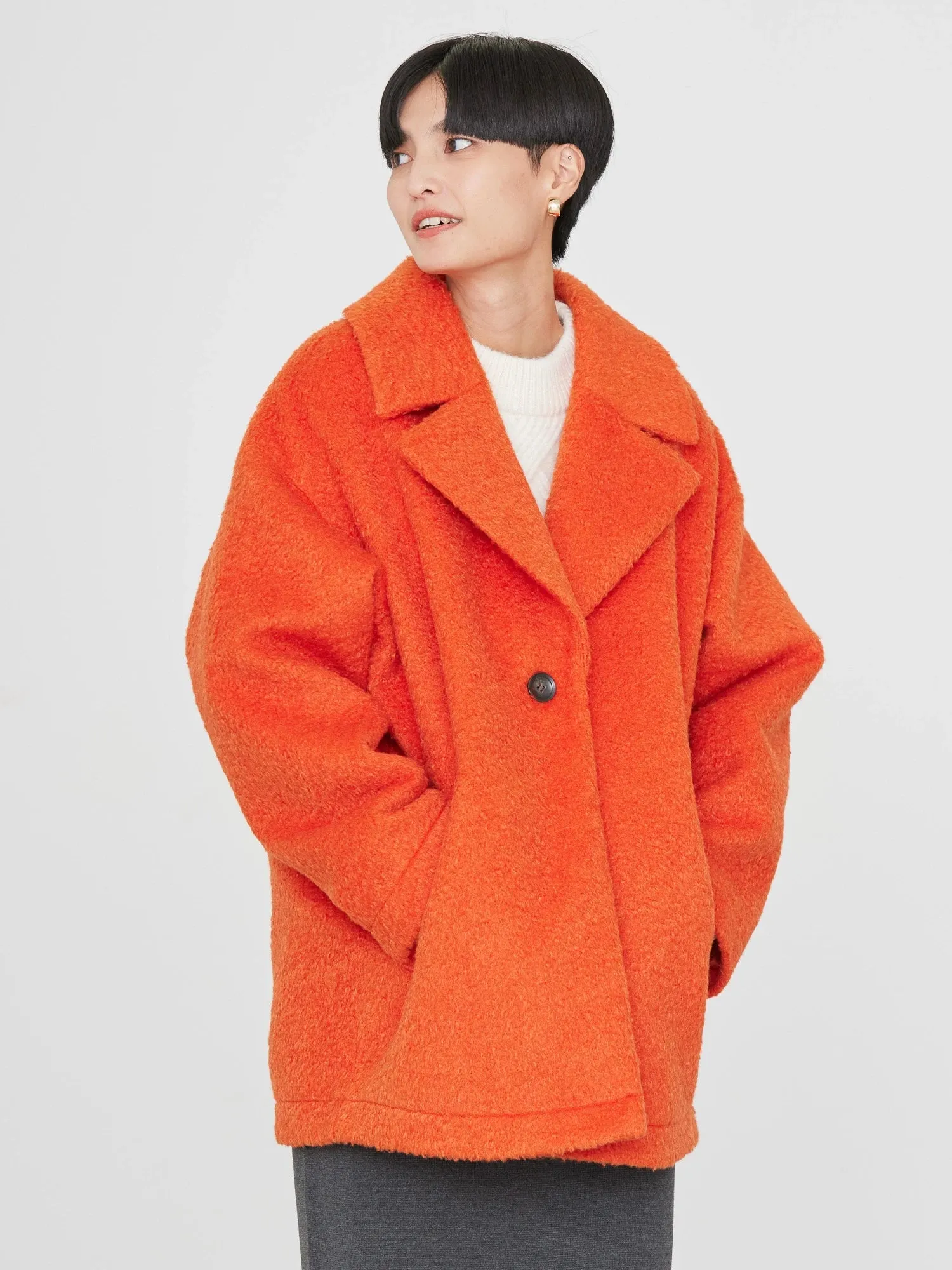 Araya Shaggy Cocoon Midi Coat