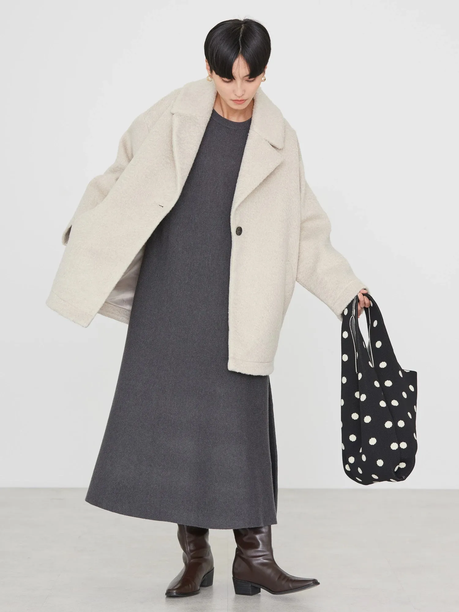 Araya Shaggy Cocoon Midi Coat