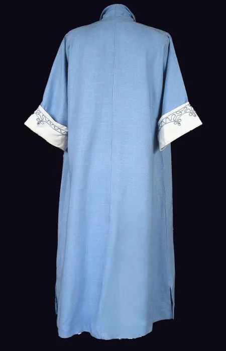 Blue Linen Soutache & Rhinestones