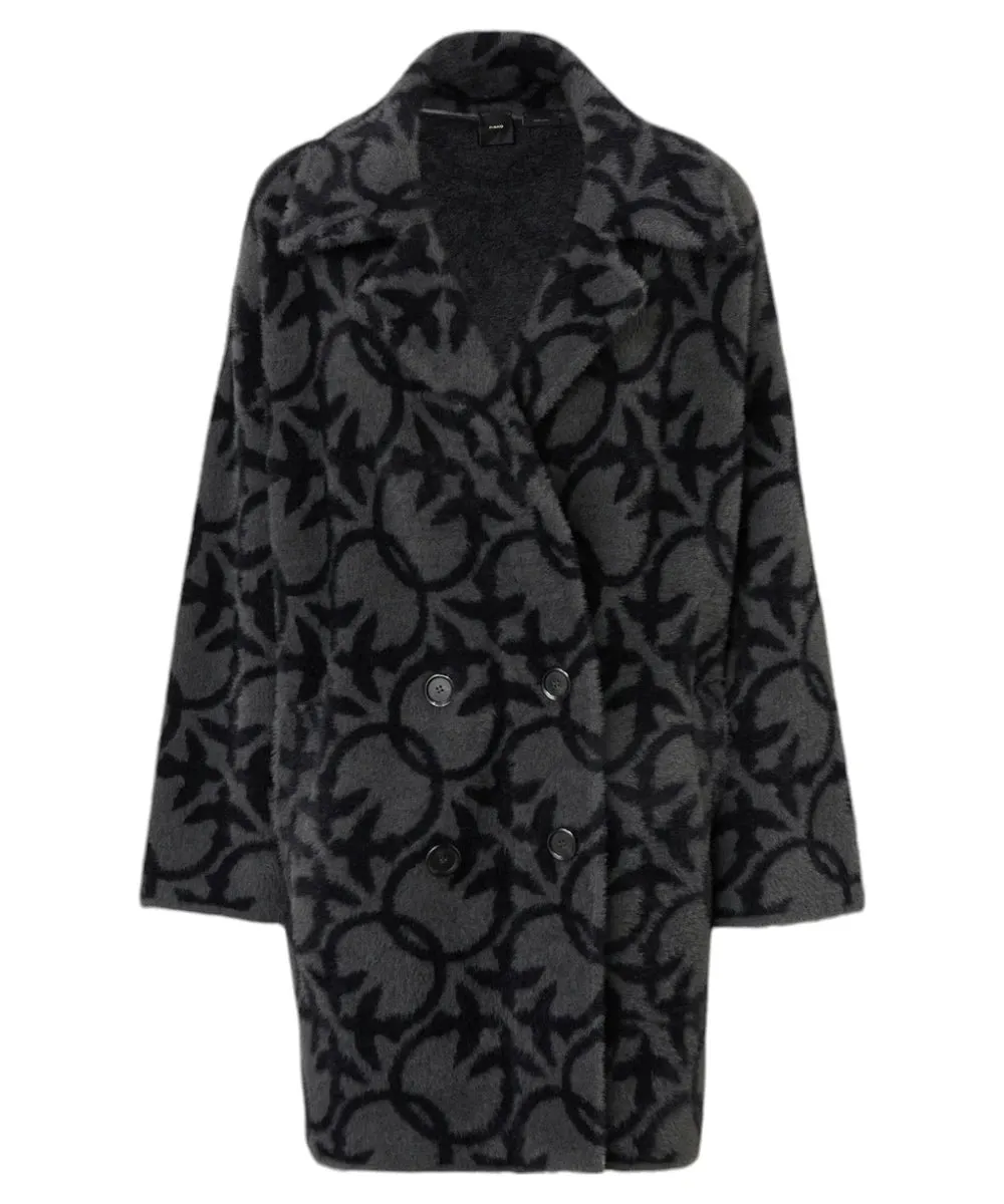 Cappotto Corto Toro Effetto Pelliccia con Stampa Logo