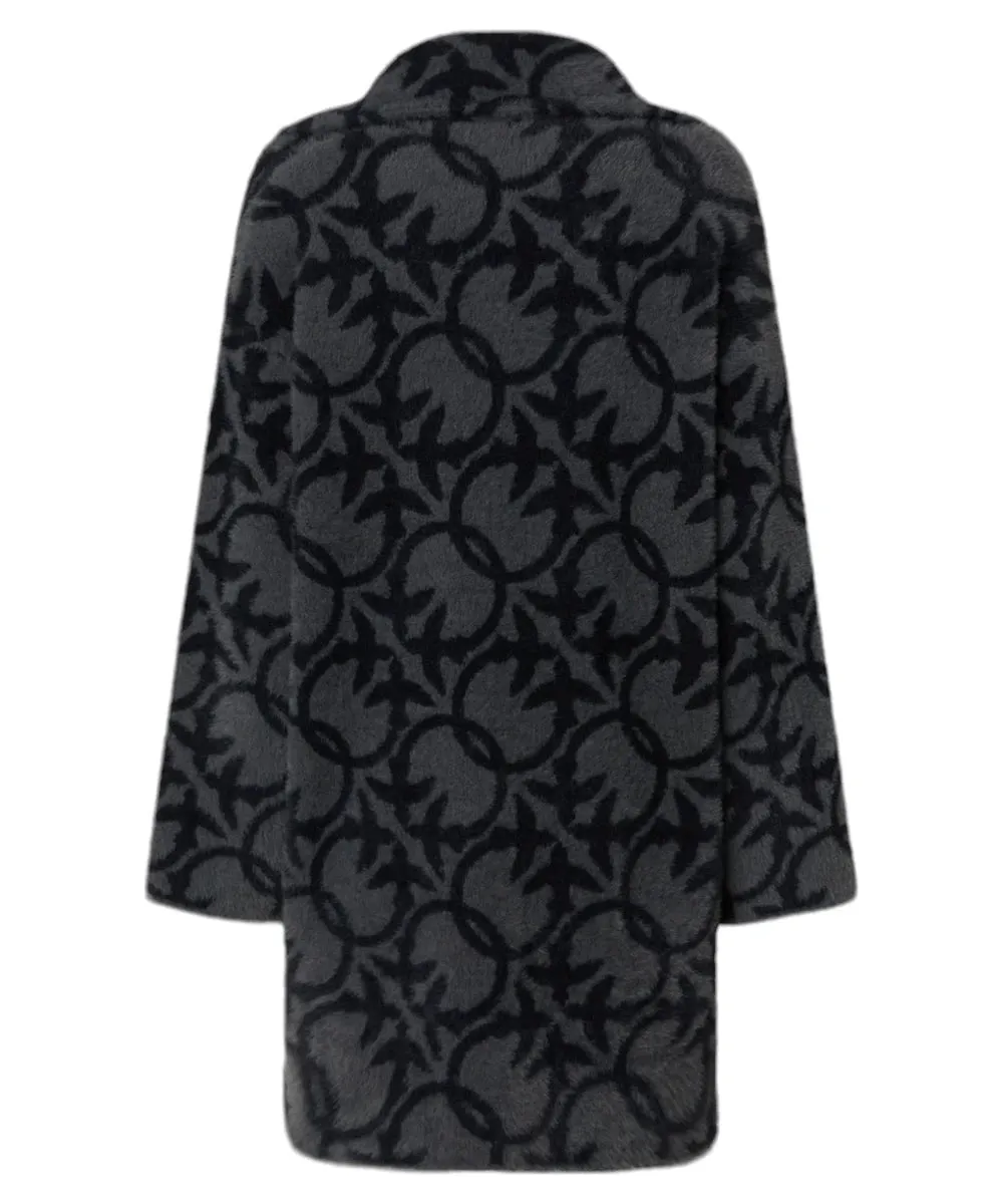 Cappotto Corto Toro Effetto Pelliccia con Stampa Logo