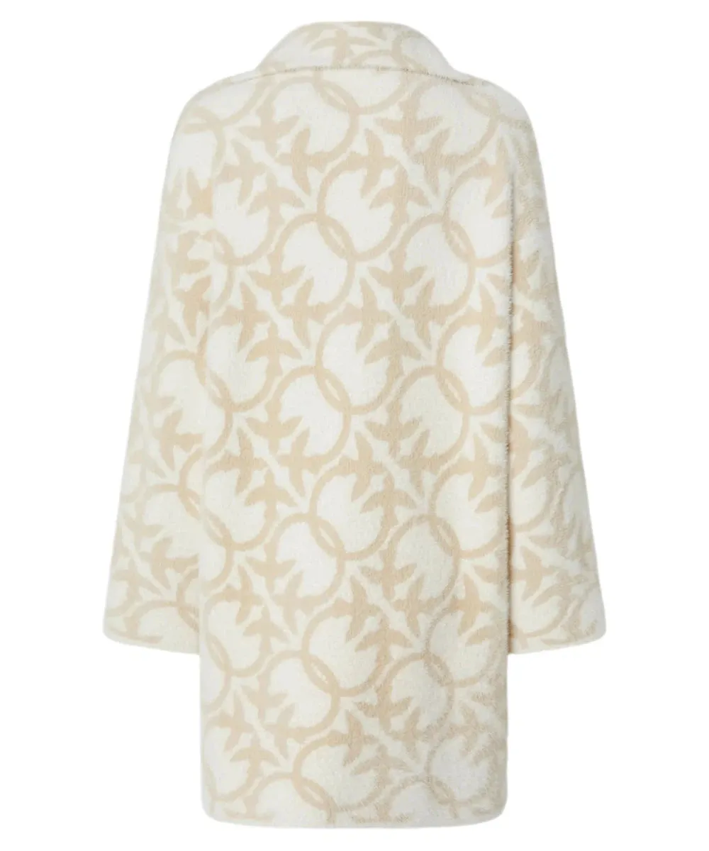 Cappotto Corto Toro Effetto Pelliccia con Stampa Logo