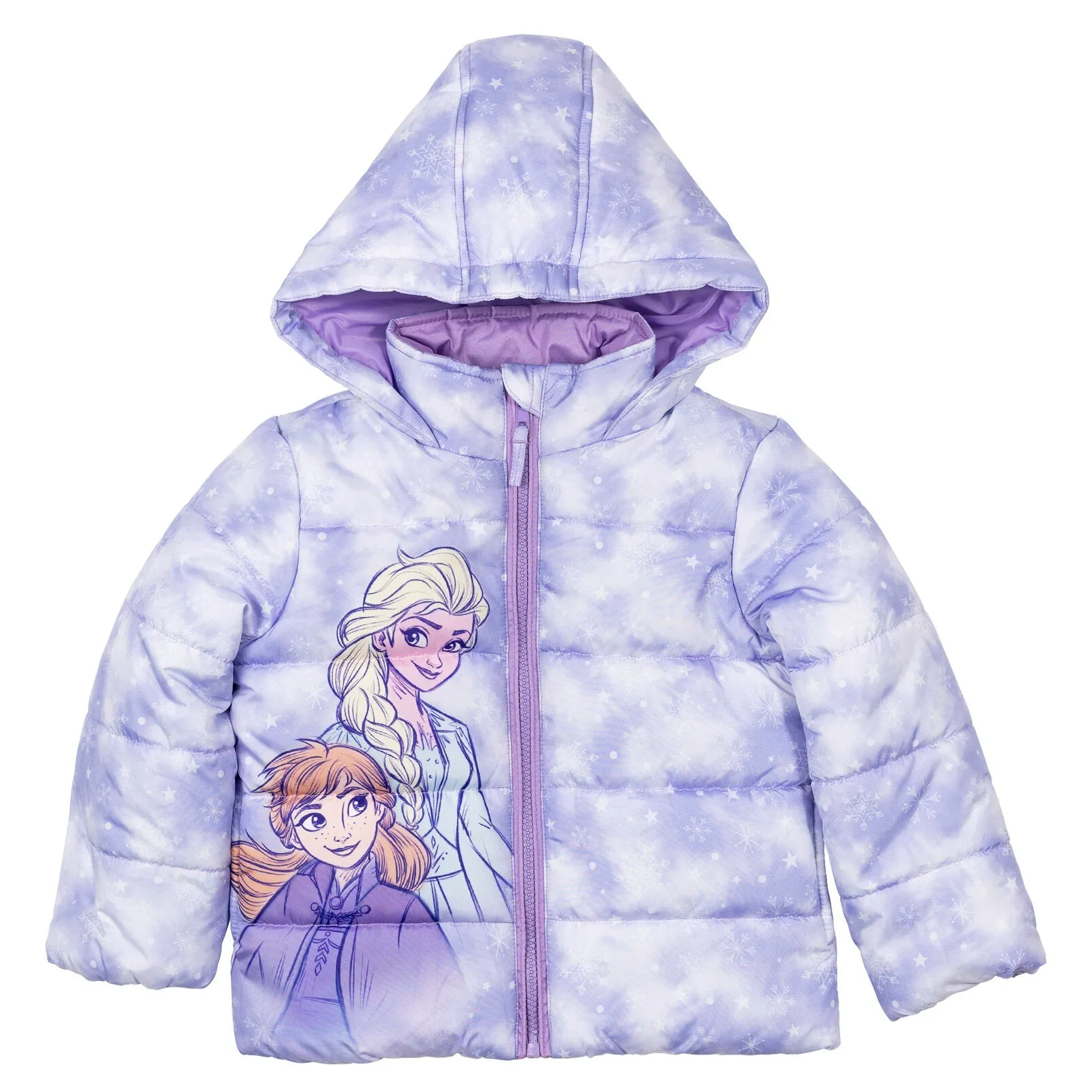 Disney Frozen Zip Up Winter Coat Puffer Jacket