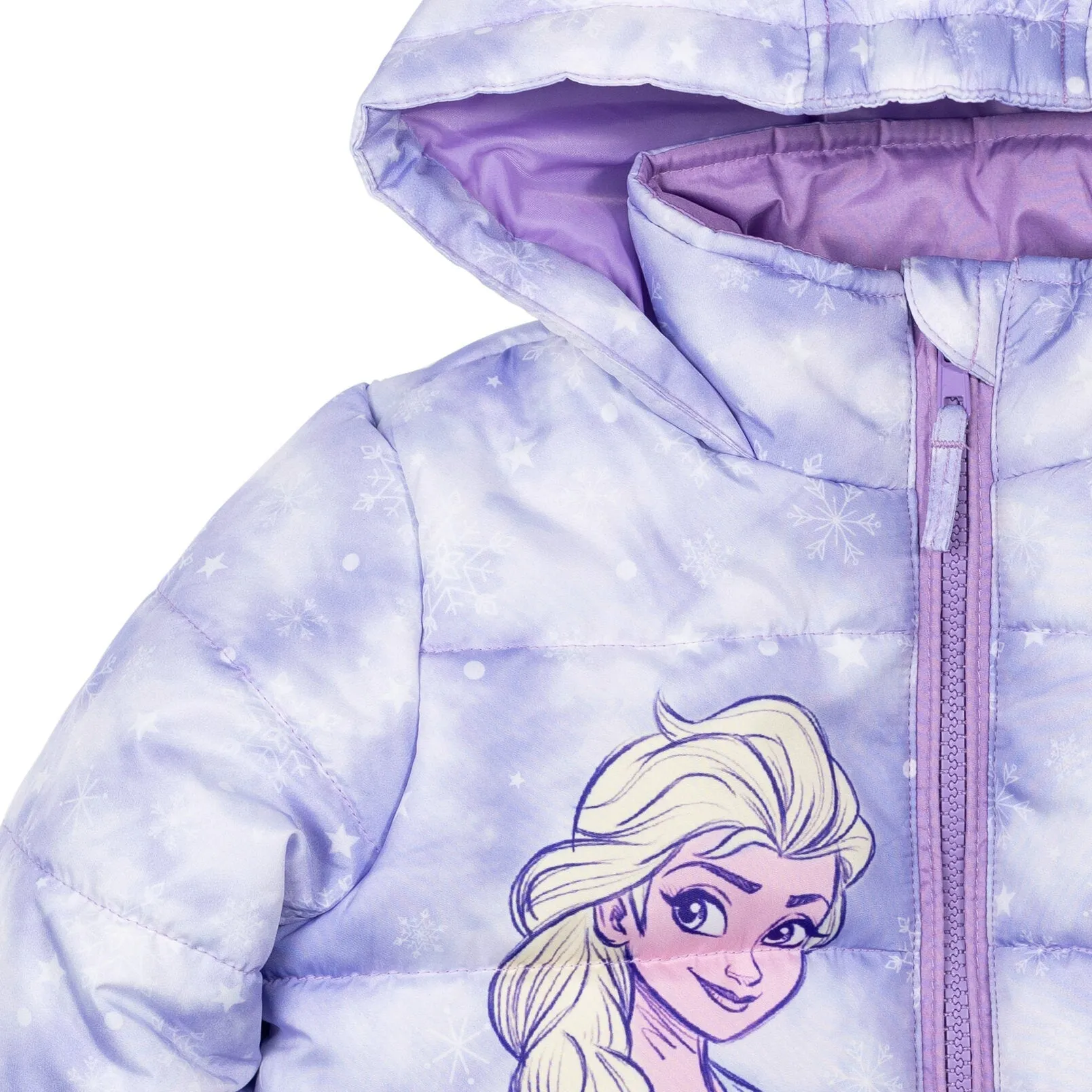 Disney Frozen Zip Up Winter Coat Puffer Jacket