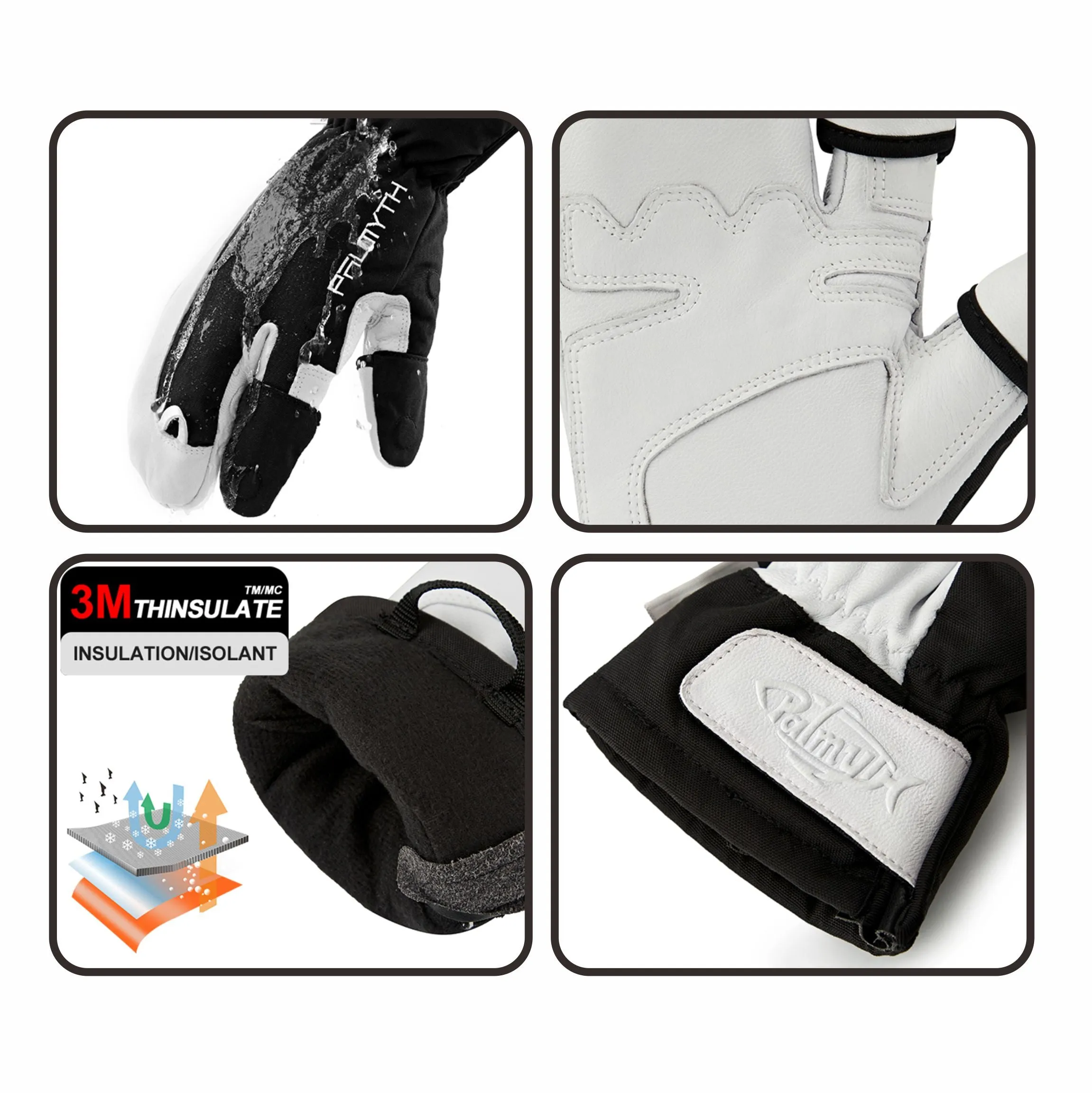 Magnets Convert Leather Gloves 2 Cut Fingers