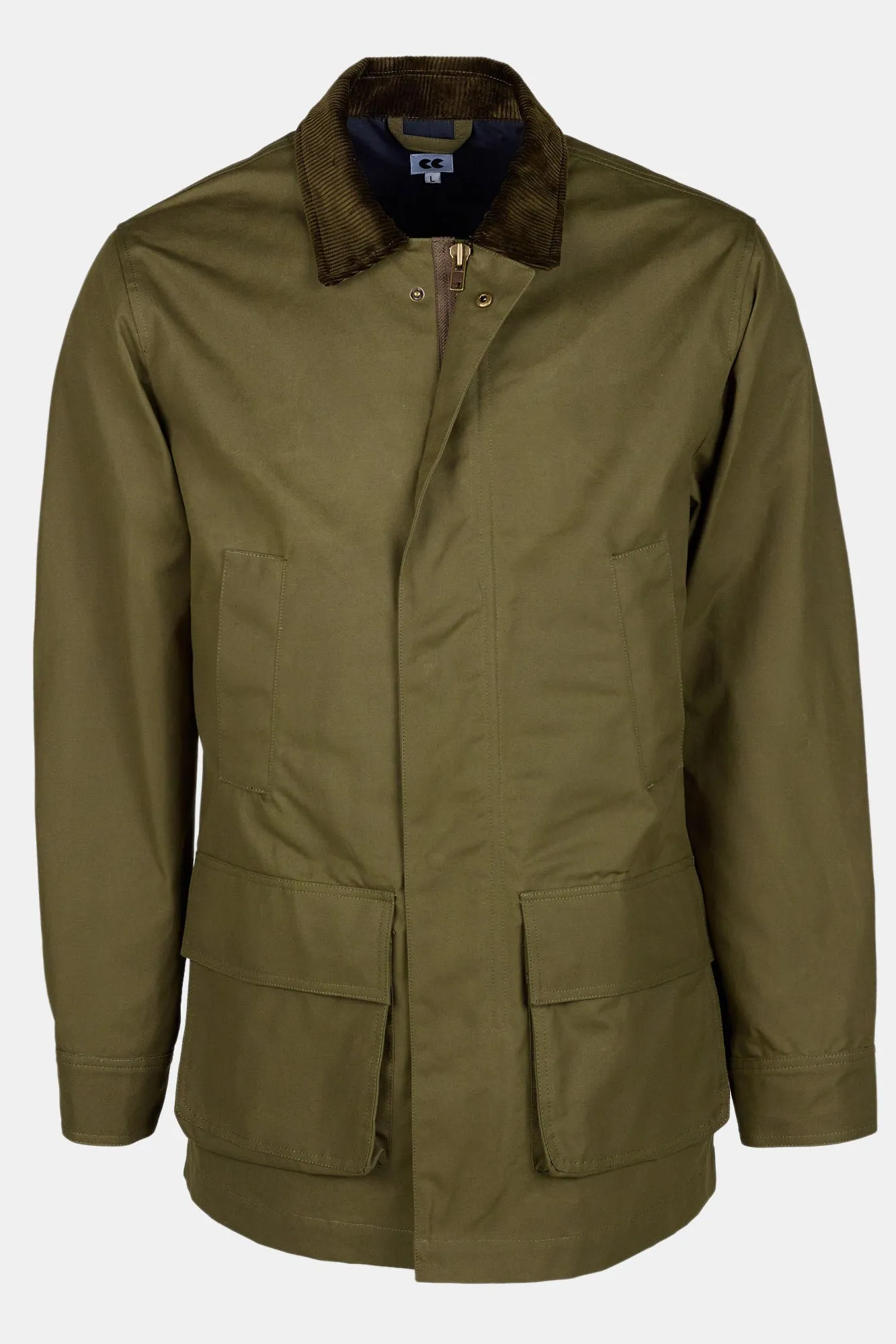 Men's Waxed Car Coat - Olive