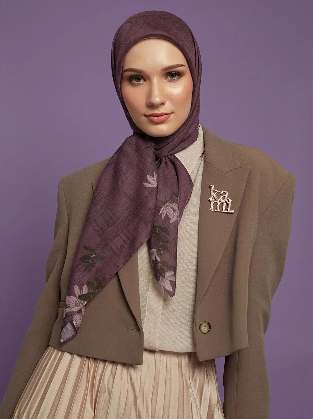 ORVA PARIS SIGNATURE SCARF RASPBERRY