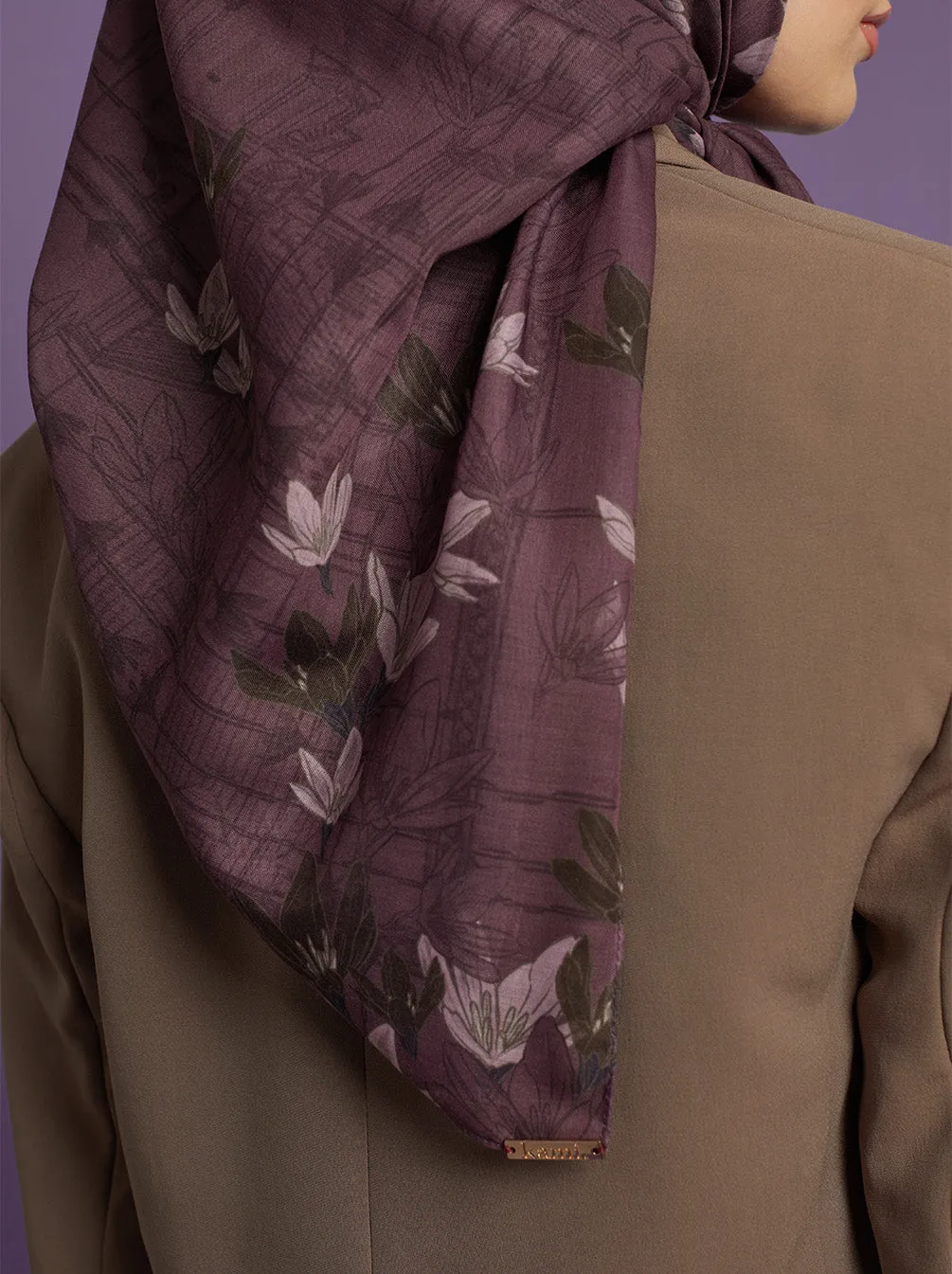 ORVA PARIS SIGNATURE SCARF RASPBERRY