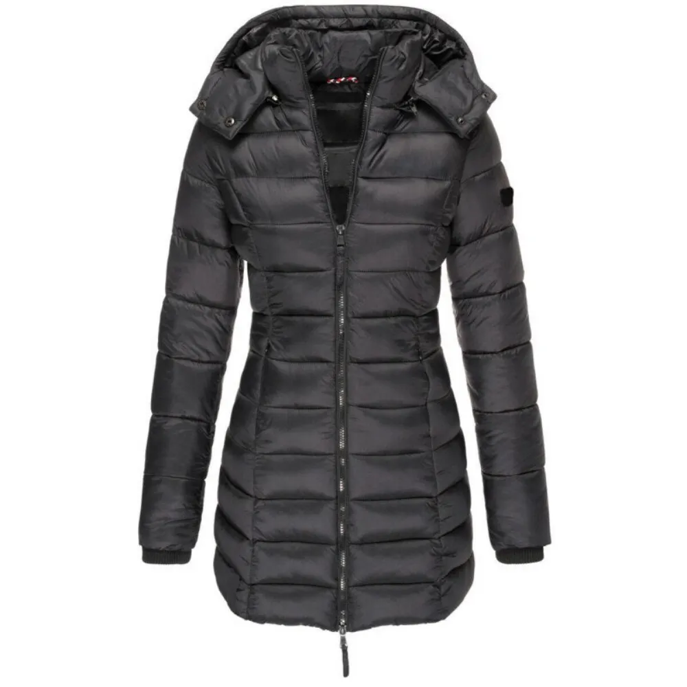 Sarah  Longline Puffer Coat with Hood