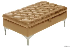 Wraith Leather Vintage Footstool - Pale Ale SALE