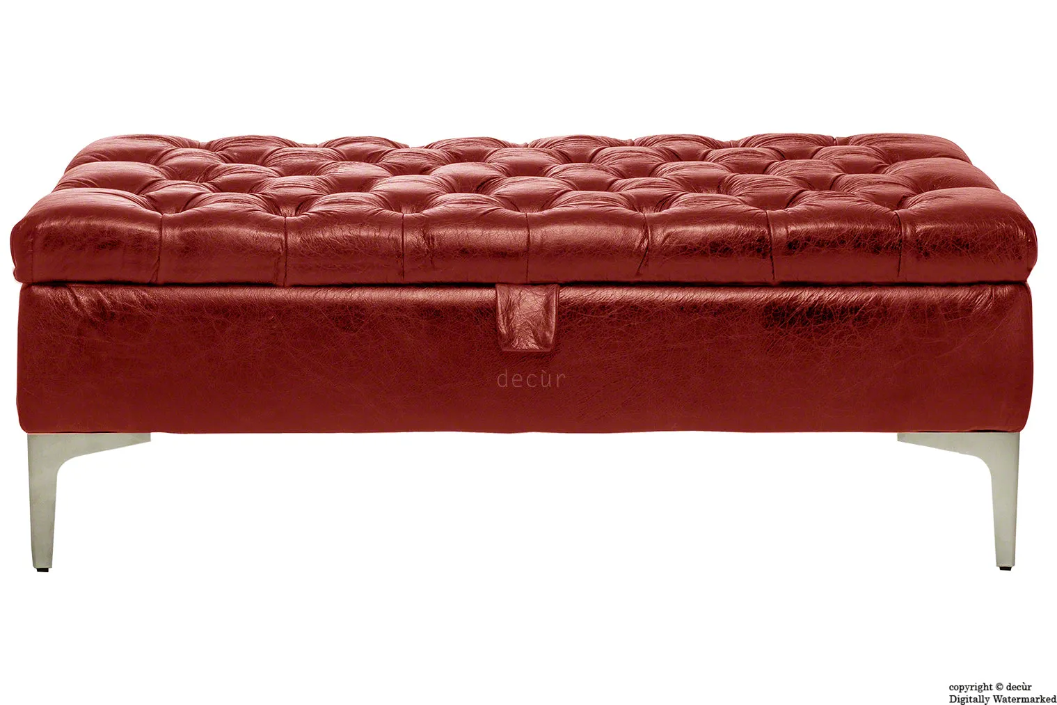 Wraith Leather Vintage Footstool - Rioja