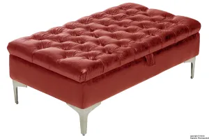 Wraith Leather Vintage Footstool - Rioja